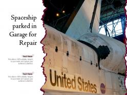 Spaceship parked in garage for repair