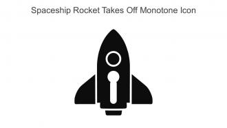 Spaceship Rocket Takes Off Monotone Icon In Powerpoint Pptx Png And Editable Eps Format