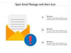 Spam email message with alert icon