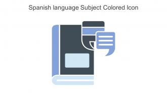 Spanish Language Subject Colored Icon In Powerpoint Pptx Png And Editable Eps Format