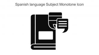 Spanish Language Subject Monotone Icon In Powerpoint Pptx Png And Editable Eps Format