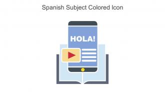 Spanish Subject Colored Icon In Powerpoint Pptx Png And Editable Eps Format
