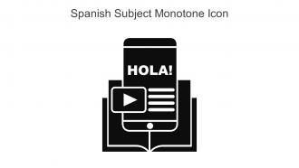 Spanish Subject Monotone Icon In Powerpoint Pptx Png And Editable Eps Format