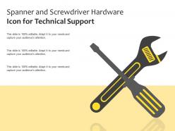 Spanner and screwdriver hardware icon for technical support