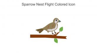 Sparrow Nest Flight Colored Icon In Powerpoint Pptx Png And Editable Eps Format