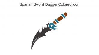 Spartan Sword Dagger Colored Icon In Powerpoint Pptx Png And Editable Eps Format