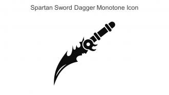 Spartan Sword Dagger Monotone Icon In Powerpoint Pptx Png And Editable Eps Format