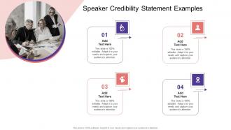 Speaker Credibility Statement Examples In Powerpoint And Google Slides Cpb