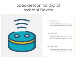 Speaker icon for digital assistant device