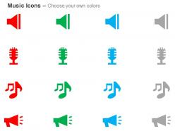 Speaker mike music nodes loudspeaker ppt icons graphics