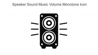 Speaker Sound Music Volume Monotone Icon In Powerpoint Pptx Png And Editable Eps Format