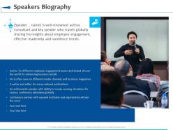 Speakers biography ppt powerpoint presentation summary graphics download