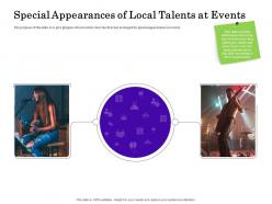 Special appearances of local talents at events corporate event management and planning