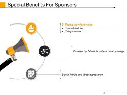 Special benefits for sponsors powerpoint slide designs download