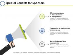 Special benefits for sponsors ppt layouts background images