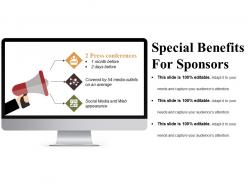 Special benefits for sponsors presentation portfolio