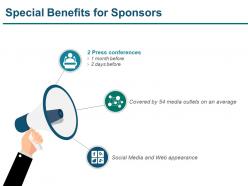 Special benefits for sponsors presentation powerpoint