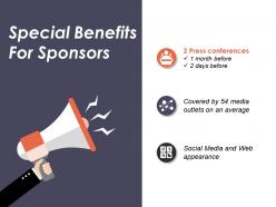 Special benefits for sponsors presentation visuals