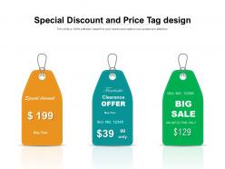 Special discount and price tag design