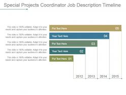 Special projects coordinator job description timeline powerpoint slide designs download