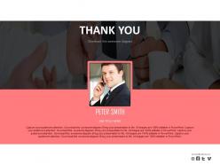 Special thanks card for business person powerpoint slides