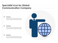 Specialist icon for global communication company