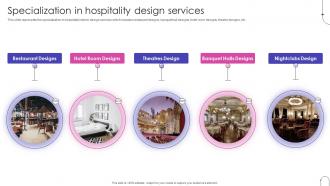 Specialization In Hospitality Design Services Home Interior Decor Services Company Profile Ppt Grid