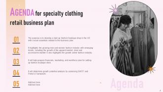 Specialty Clothing Retail Business Plan Powerpoint Presentation Slides Appealing Attractive