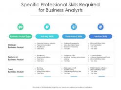 Specific professional skills required for business analysts