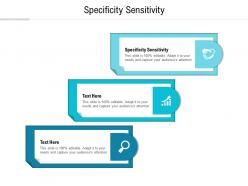 Specificity sensitivity ppt powerpoint presentation infographic template smartart cpb