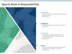Specify Roles And Responsibilities Ppt Powerpoint Presentation Model Demonstration