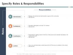 Specify roles and responsibilities that advance ppt powerpoint presentation summary inspiration