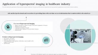 Spectral Signature Analysis Application Of Hyperspectral Imaging In Healthcare Industry