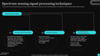 Spectrum Sensing Signal Processing Techniques Ppt Powerpoint Presentation File Design Templates