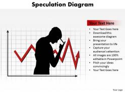 Speculation diagram financial crisis silhouette of man sad looking down powerpoint templates 0712