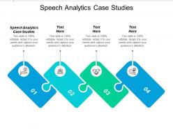 Speech analytics case studies ppt powerpoint presentation infographics deck cpb