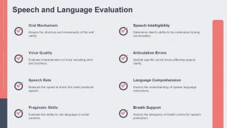 Speech And Language Evaluation Dysarthria PPT PowerPoint ACP