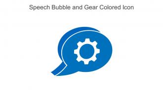 Speech Bubble And Gear Colored Icon In Powerpoint Pptx Png And Editable Eps Format