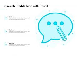 Speech Bubble Icon With Pencil