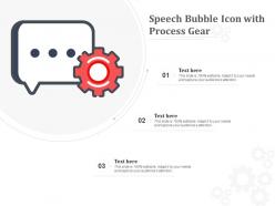 Speech bubble icon with process gear