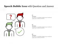 Speech bubble icon with question and answer