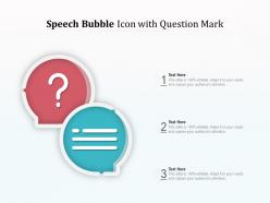 Speech Bubble Icon With Question Mark