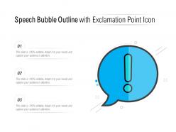 Speech bubble outline with exclamation point icon