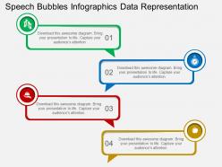 Speech bubbles infographics data representation flat powerpoint design