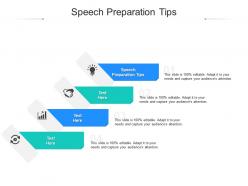 Speech preparation tips ppt powerpoint presentation summary brochure cpb