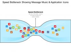 Speed bottleneck showing message music and application icons