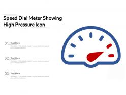 Speed dial meter showing high pressure icon