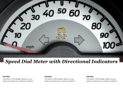 Speed dial meter with directional indicators