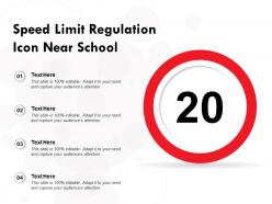 Speed limit regulation icon near school
