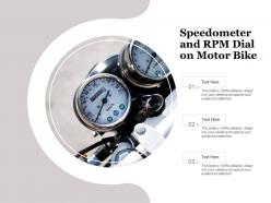 Speedometer and rpm dial on motor bike